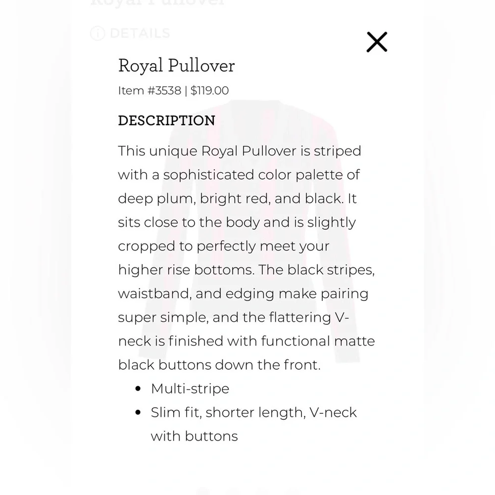 CAbi Red and Black Striped Cardigan Sweater - Picture 7 of 7